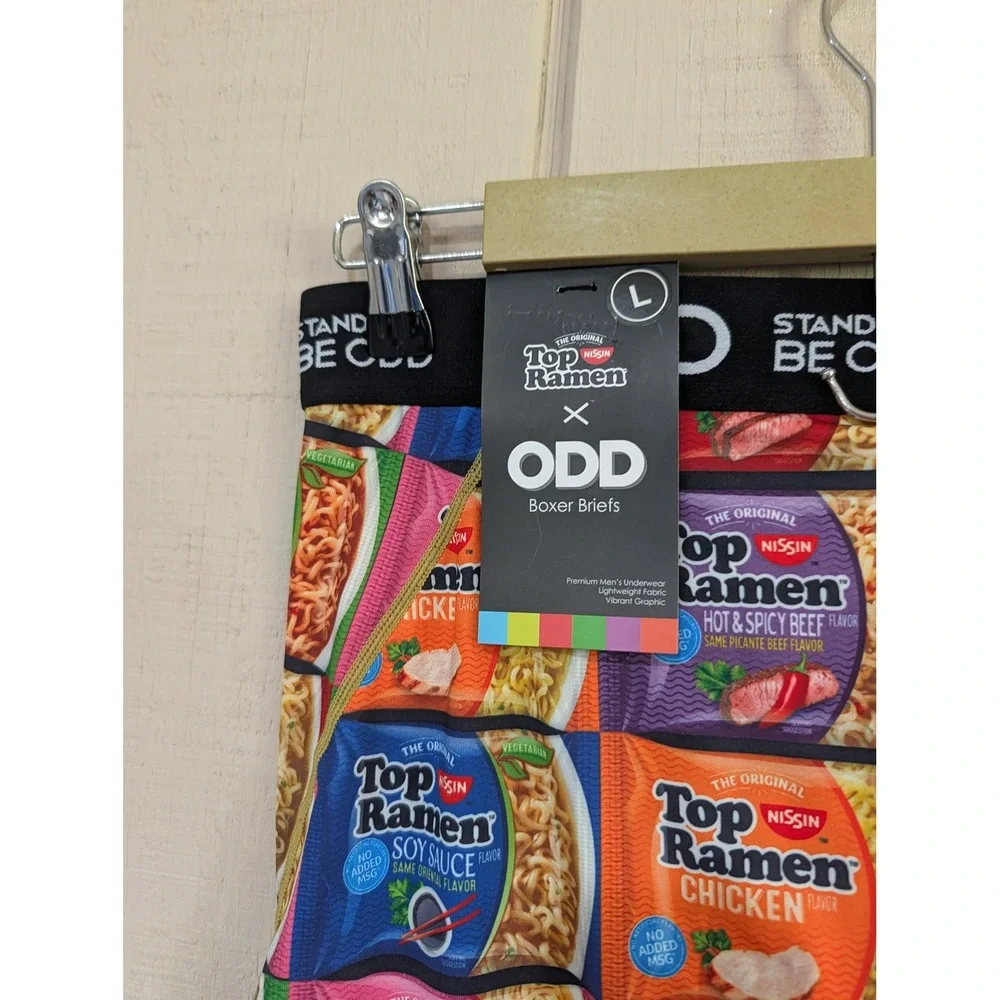 2pk ODD Sox Boxer Briefs Mens Large Cheech & Chong Top Ramen Novelty Underwear L